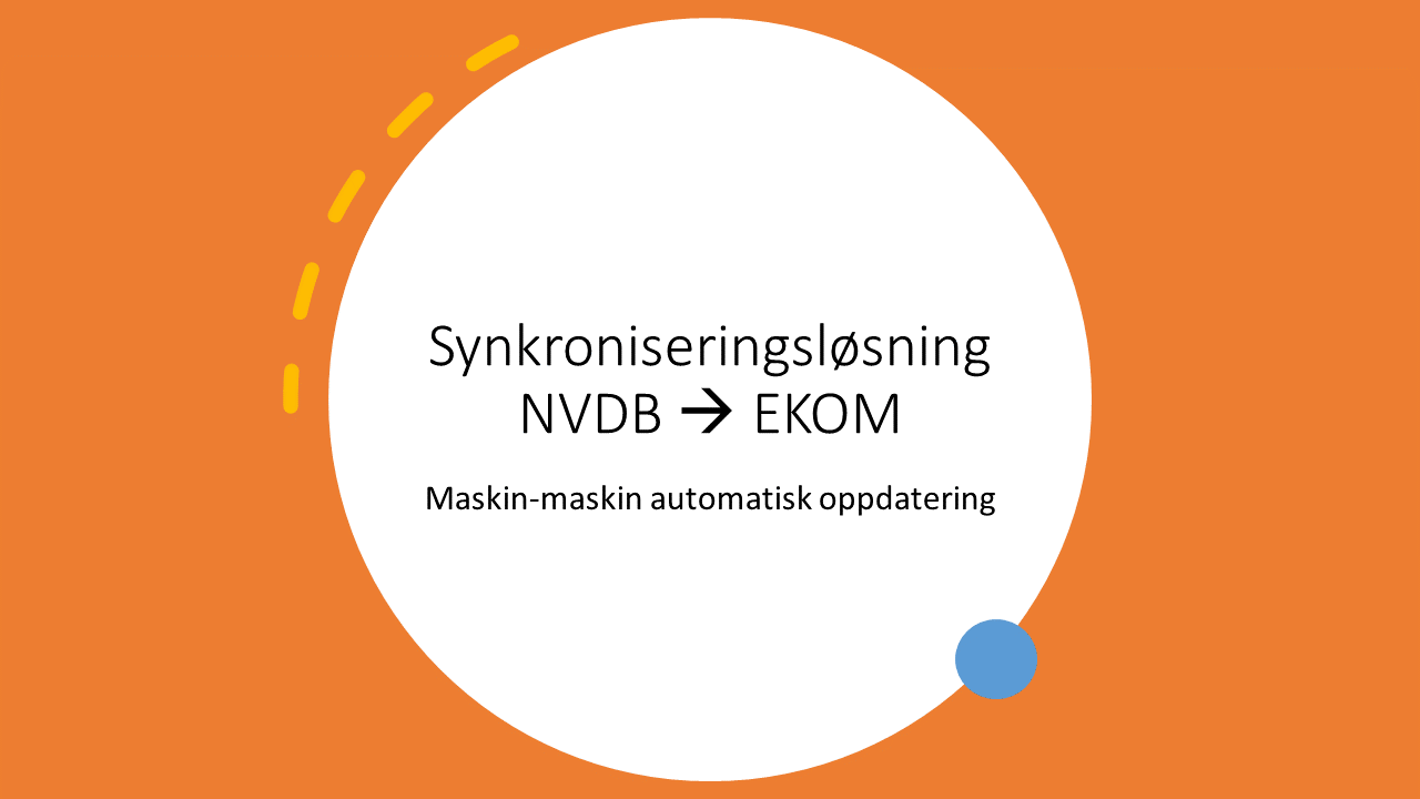 Synkroniseringsløsning NVDB -&gt; EKOM 